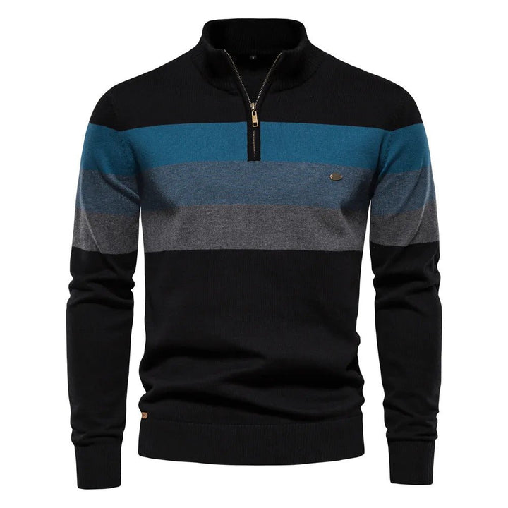 Mens Pullover Sweater Striped Classic Fit - BritishMode