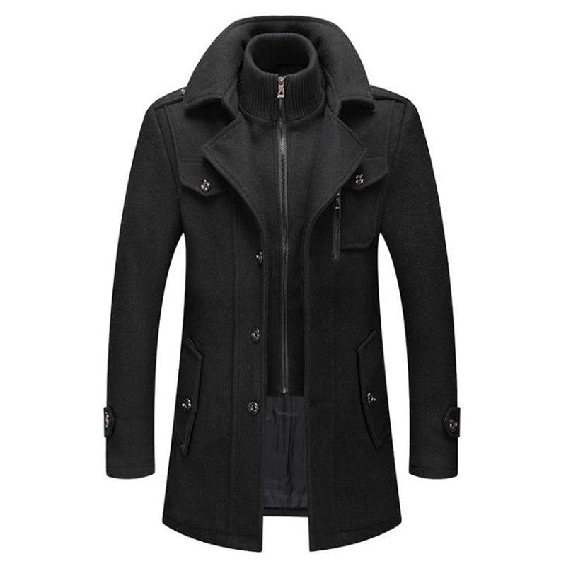 Mens Wool Coat Classic Fit