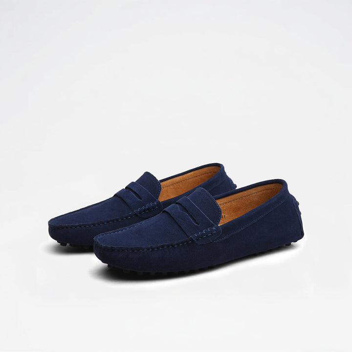 Womens Penny Loafers Leather Slip-On