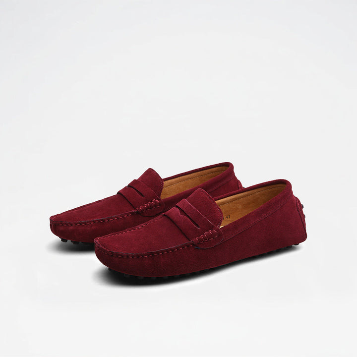 Womens Penny Loafers Leather Slip-On