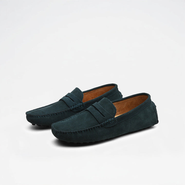 Womens Penny Loafers Leather Slip-On