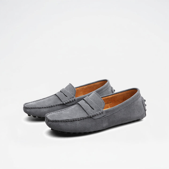 Mens Penny Loafers Suede Slip-On Casual