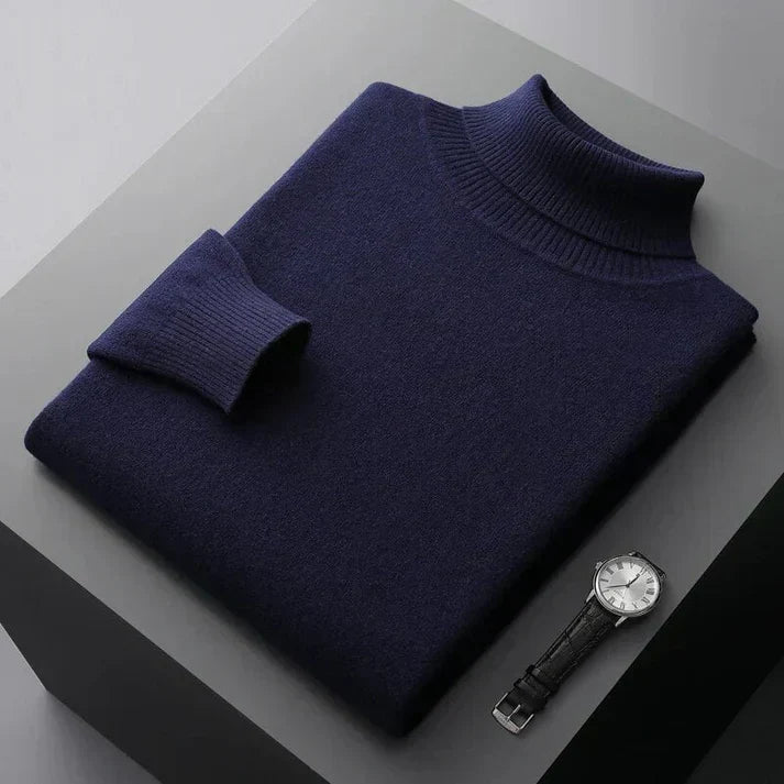 Mens Cashmere Turtleneck Sweater Classic Fit