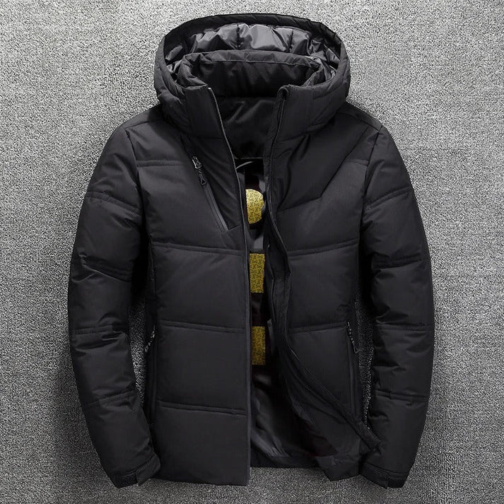 Mens Quilted Down Puffer Coat Warm Insulated - BritishMode