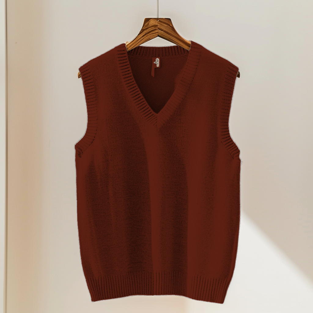 Mens Sleeveless Vest Classic V-Neck Style