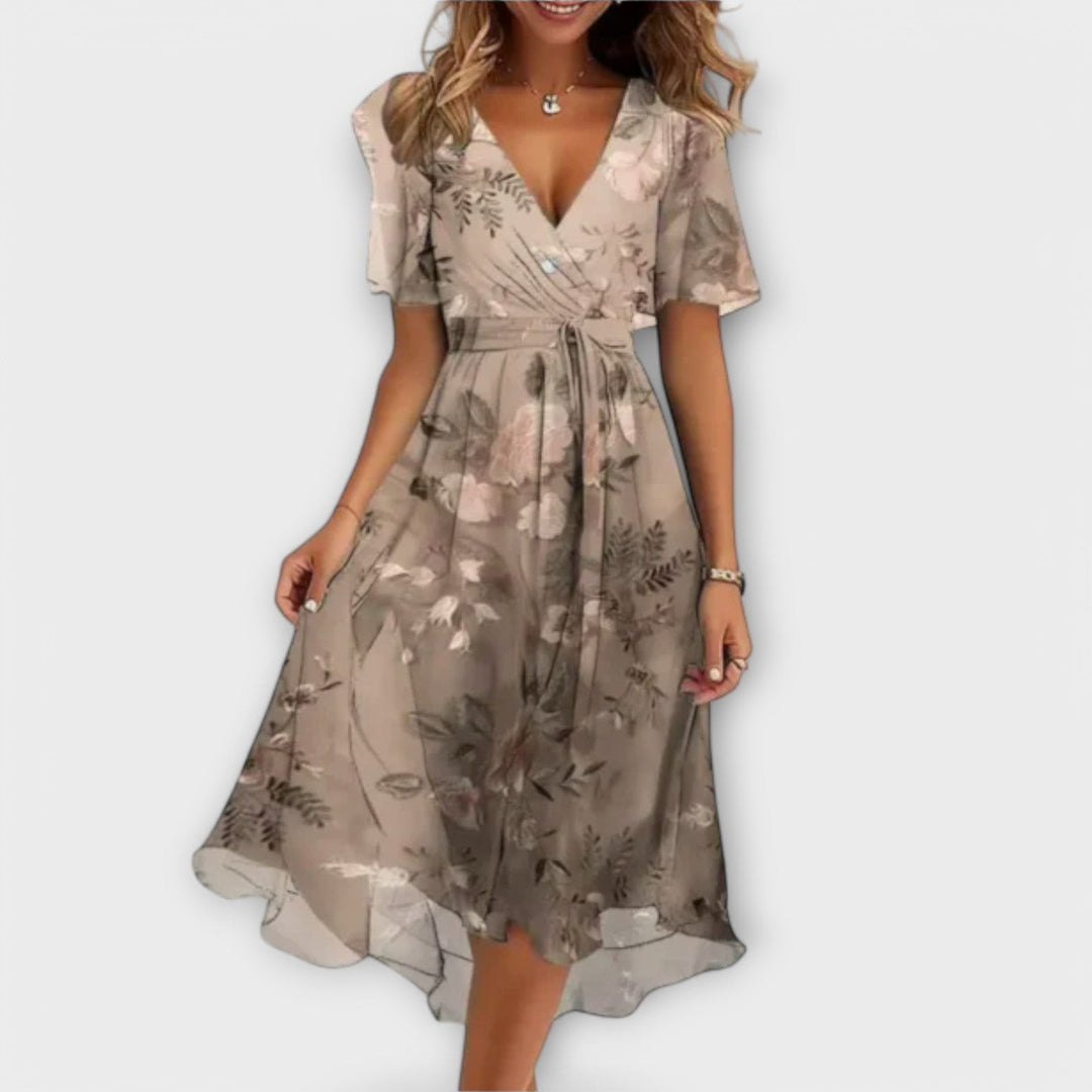 Womens V-Neck Dress Relaxed Fit
