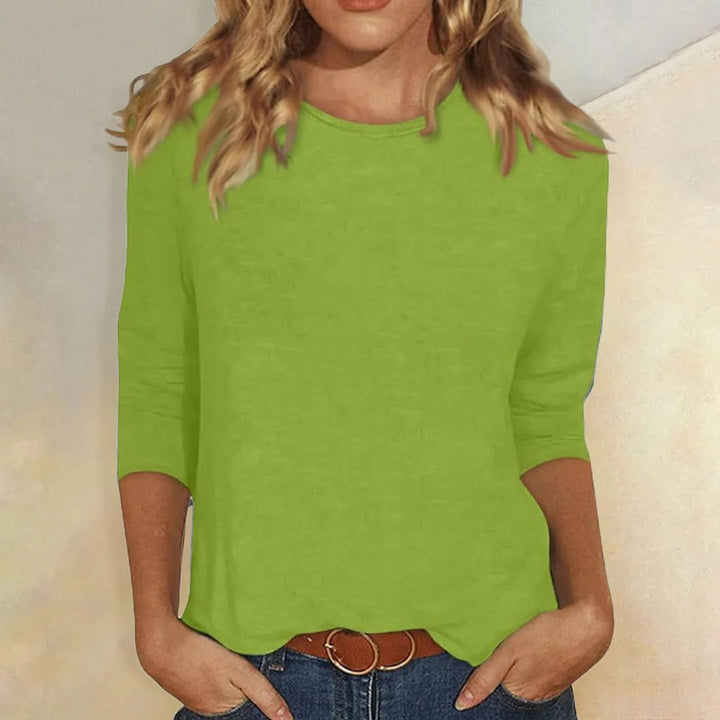 Womens Casual Top Crew Neck Short Sleeve