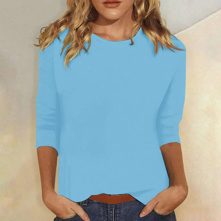 Womens Casual Top Crew Neck Short Sleeve