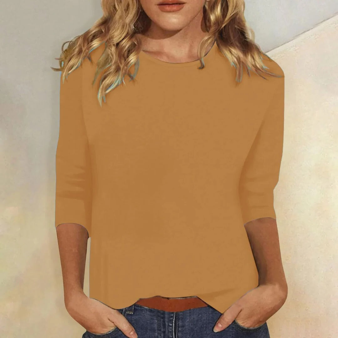 Womens Casual Top Crew Neck Short Sleeve