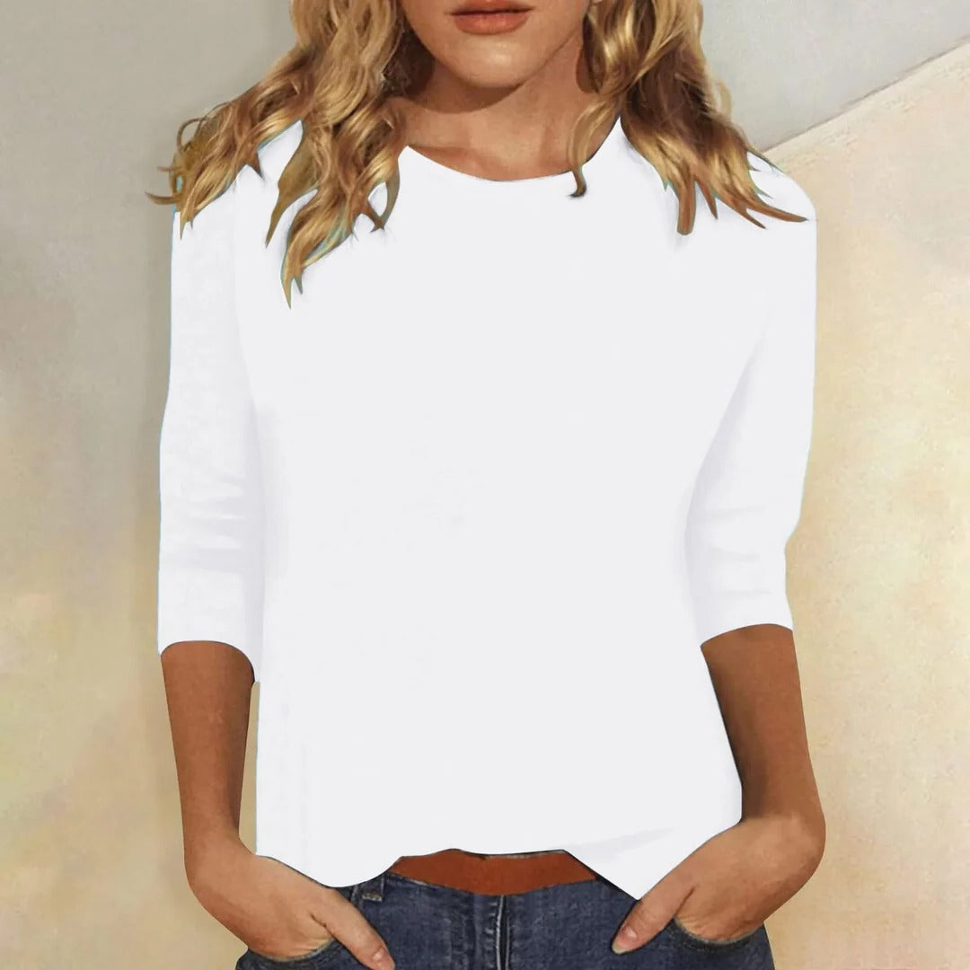 Womens Casual Top Crew Neck Short Sleeve