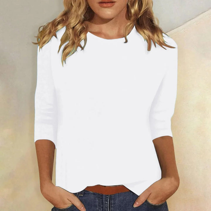Womens Casual Top Crew Neck Short Sleeve