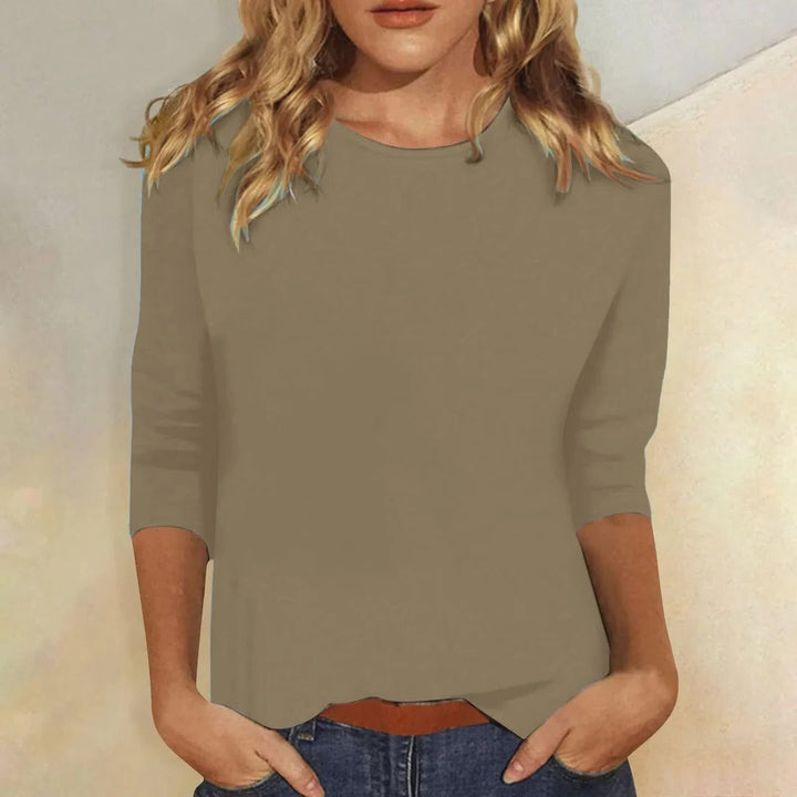 Womens Casual Top Crew Neck Short Sleeve