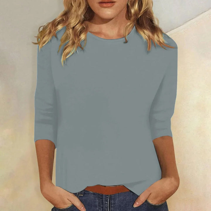Womens Casual Top Crew Neck Short Sleeve
