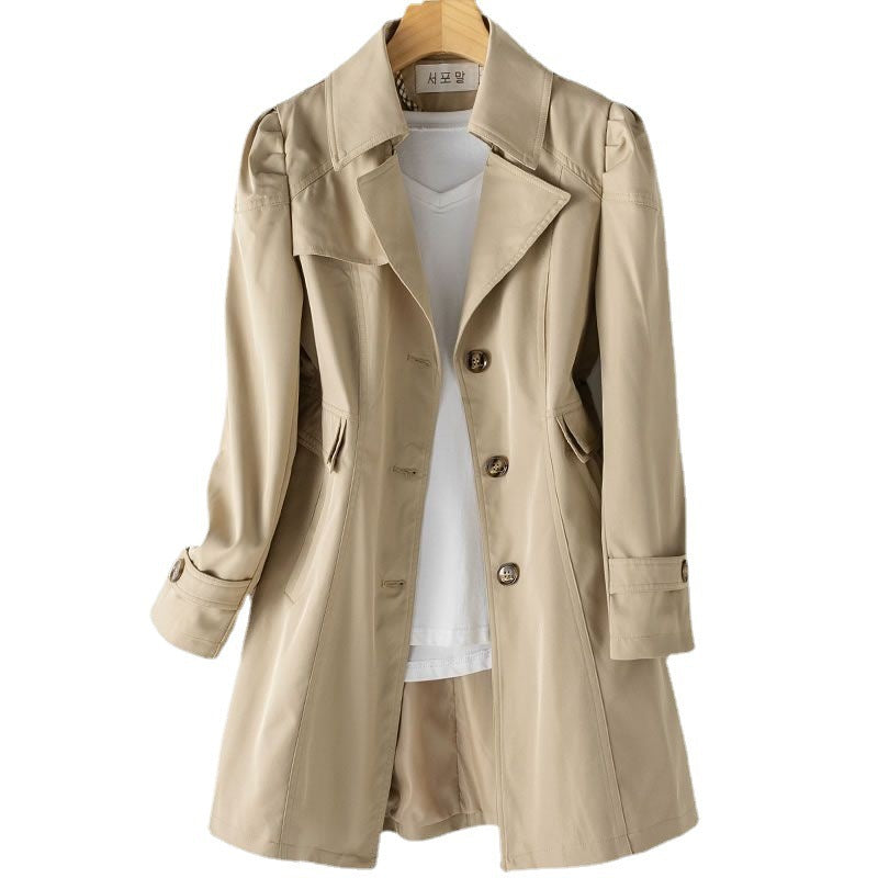 Womens Trench Coat Classic Single Breasted Fit