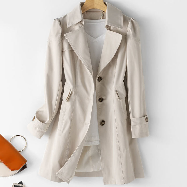 Womens Trench Coat Classic Single Breasted Fit