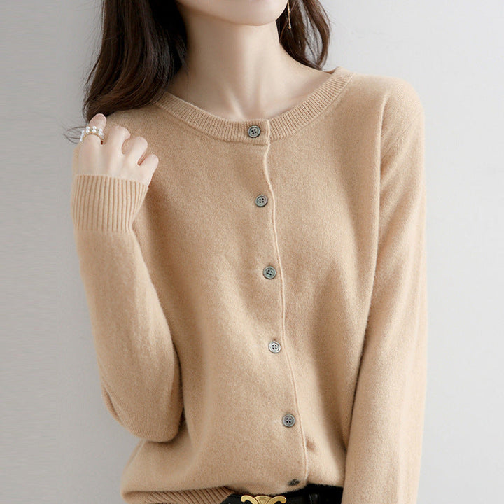Womens Knit Cardigan Sweater Relaxed Fit