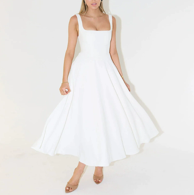 Womens Knee-Length Dress Floral Pattern