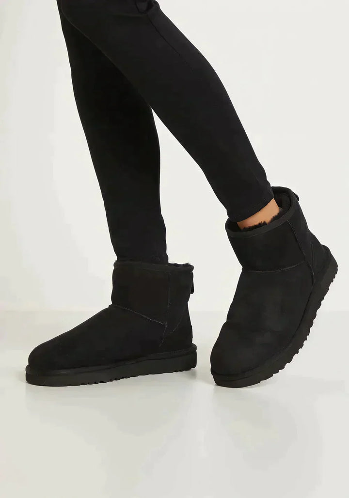 Womens Insulated Suede Ankle Boots Snug Fit