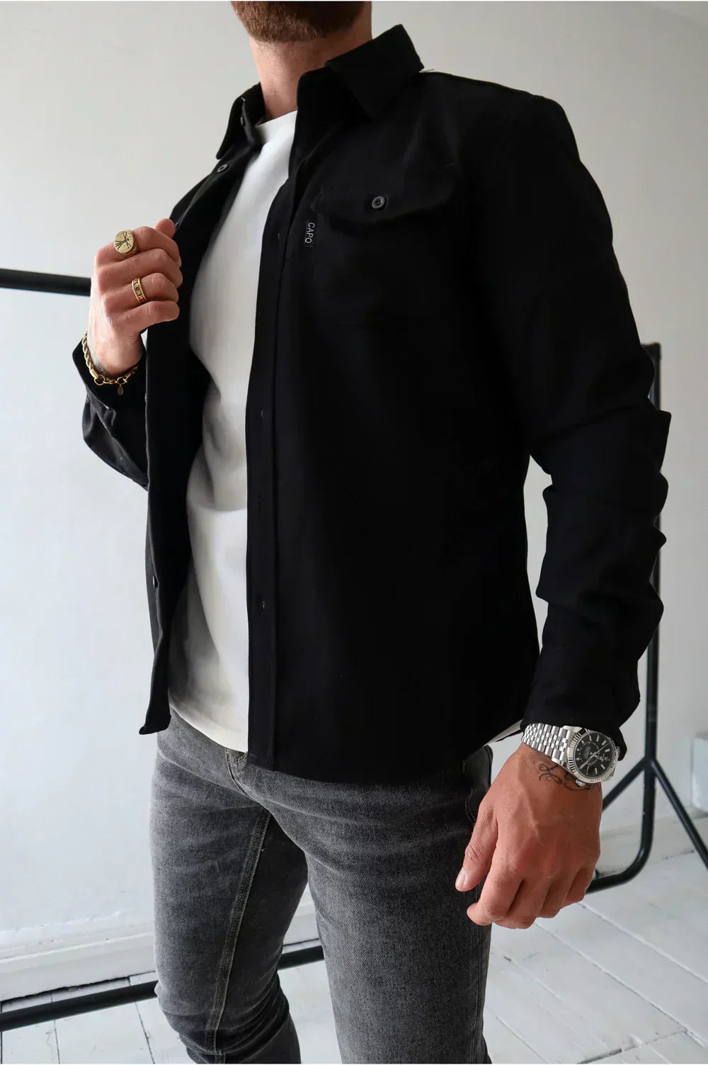 Mens Relaxed Fit Shirt Trendy Style