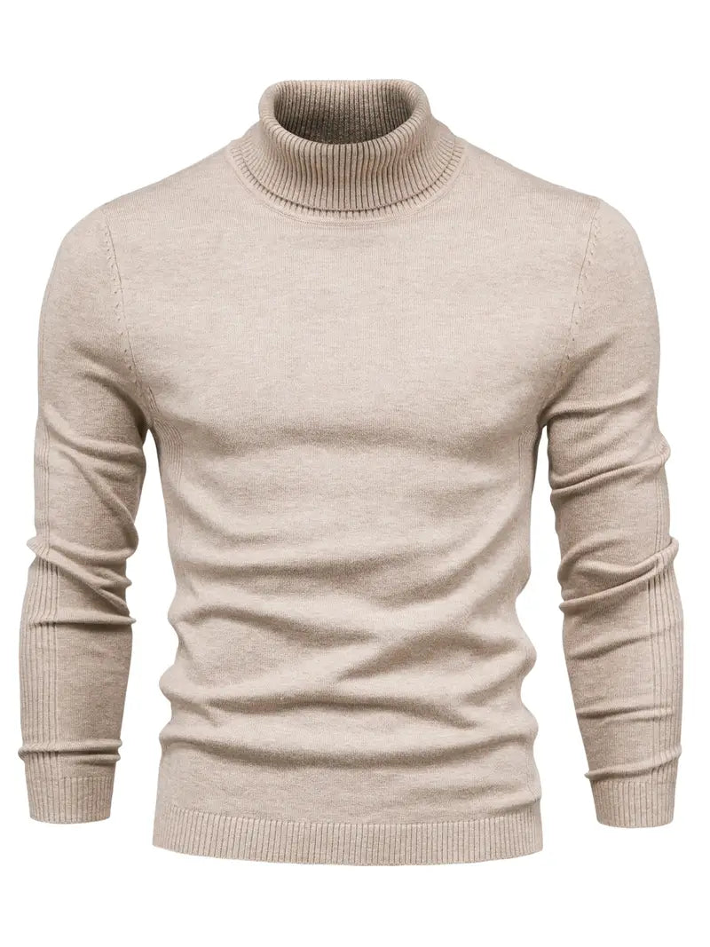 Mens Turtleneck Knit Jumper Refined Fit