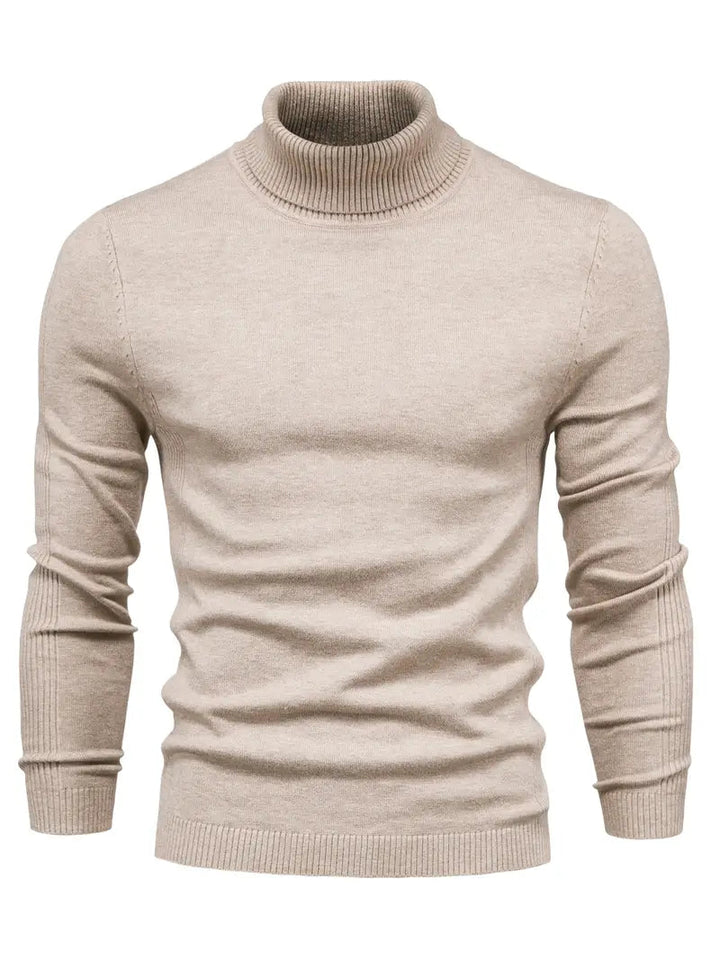 Mens Turtleneck Knit Jumper Refined Fit