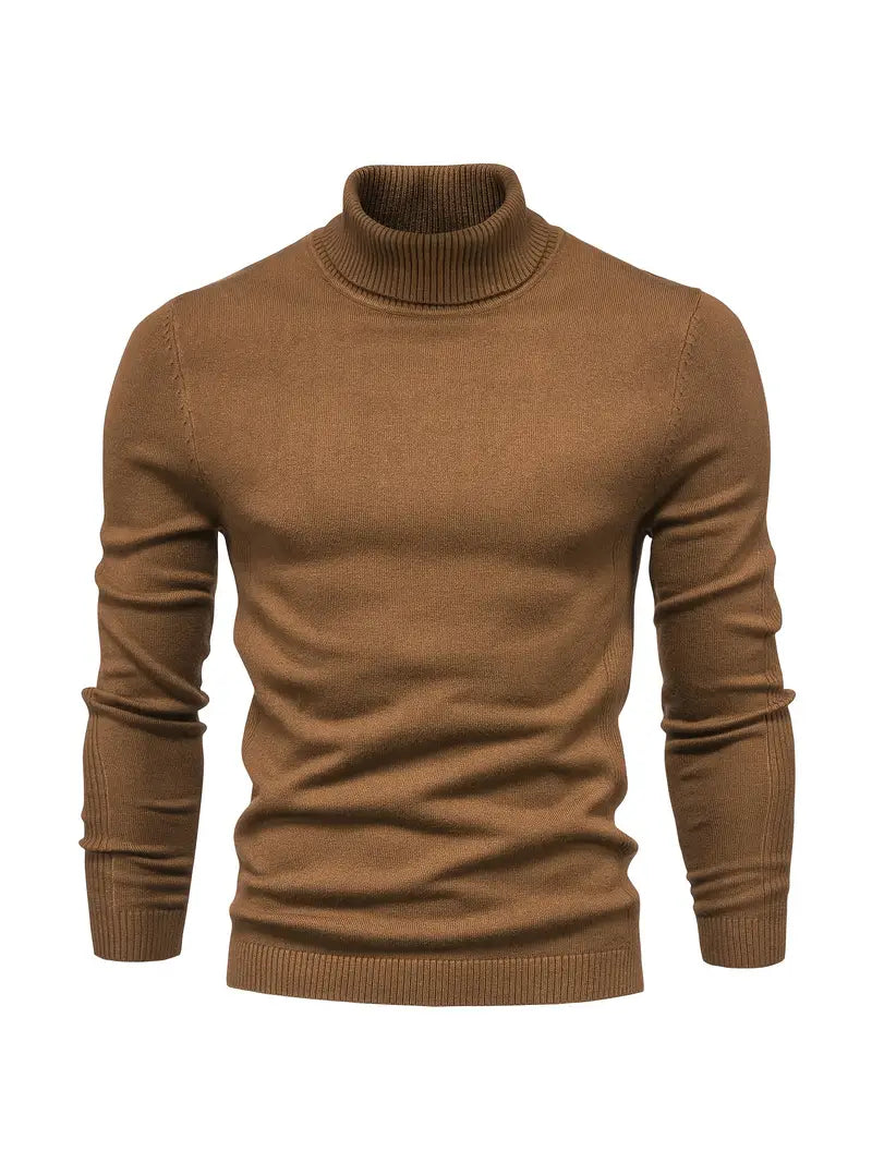 Mens Turtleneck Knit Jumper Refined Fit