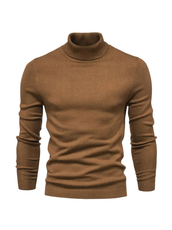 Mens Turtleneck Knit Jumper Refined Fit