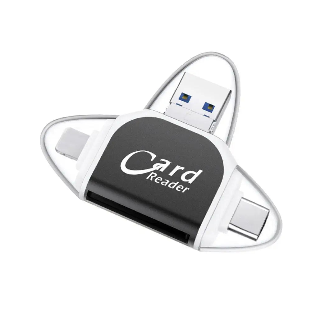 Universal 4-in-1 Memory Card Reader Compact Portable