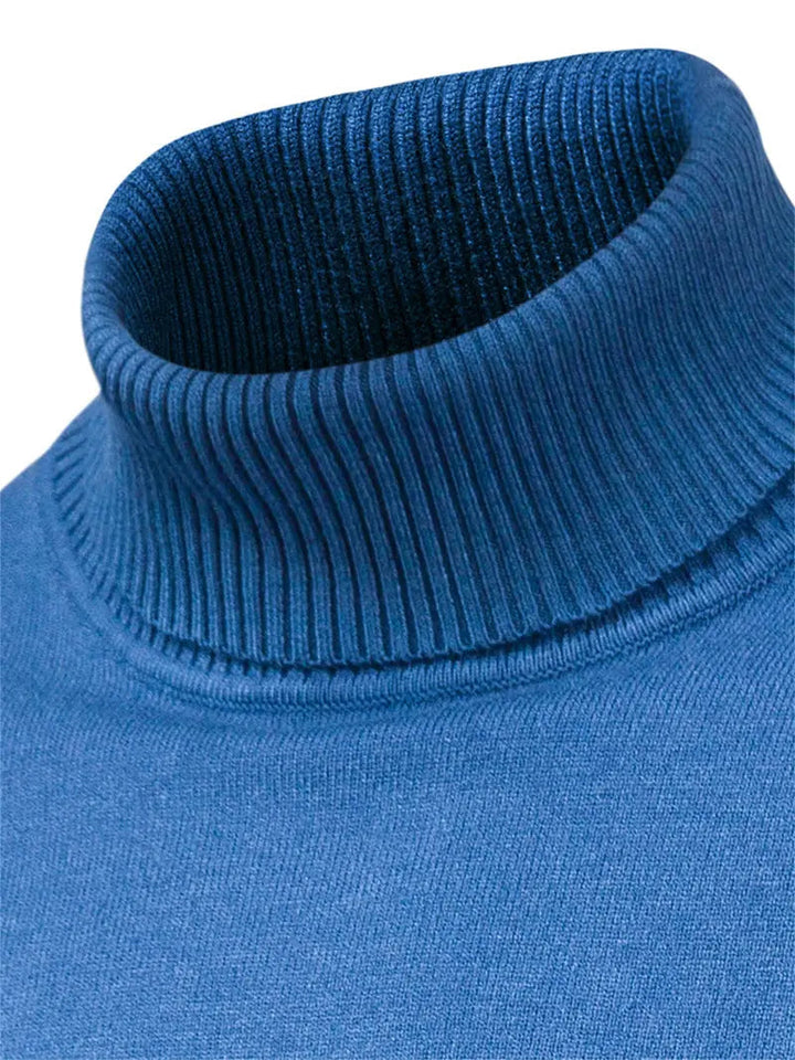 Mens Turtleneck Knit Jumper Refined Fit