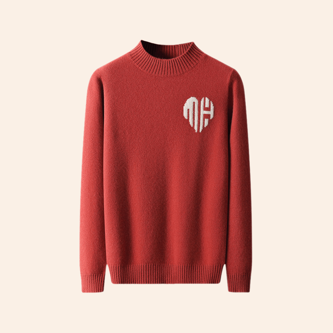 Mens Ribbed Knit Jumper Regular Fit