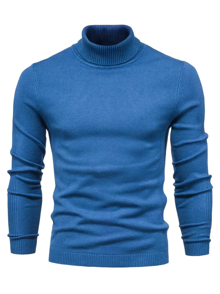 Mens Turtleneck Knit Jumper Refined Fit - BritishMode