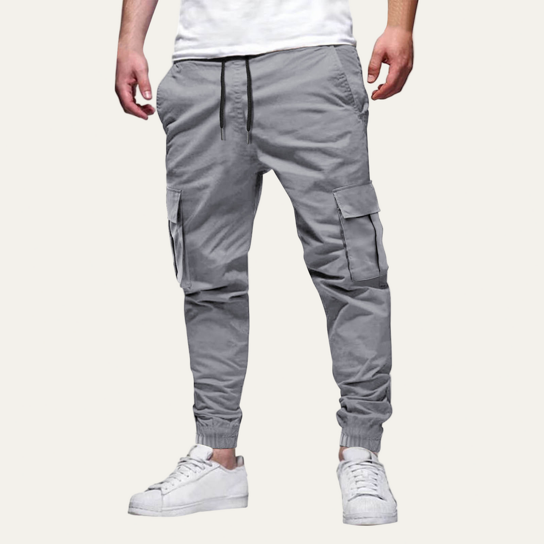 Mens Cargo Jogger Pants Tapered Fit