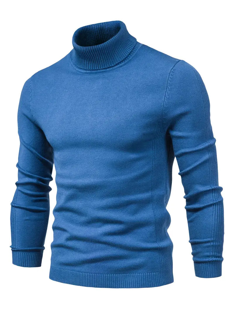 Mens Turtleneck Knit Jumper Refined Fit
