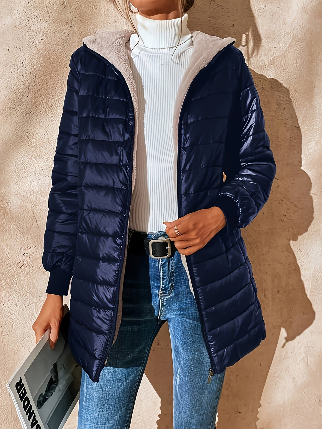 Womens Quilted Jacket Comfortable Insulated Warm Fit