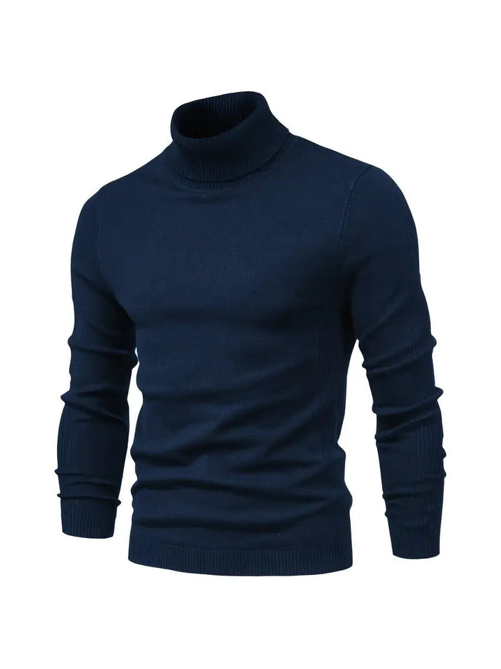 Mens Turtleneck Knit Jumper Refined Fit