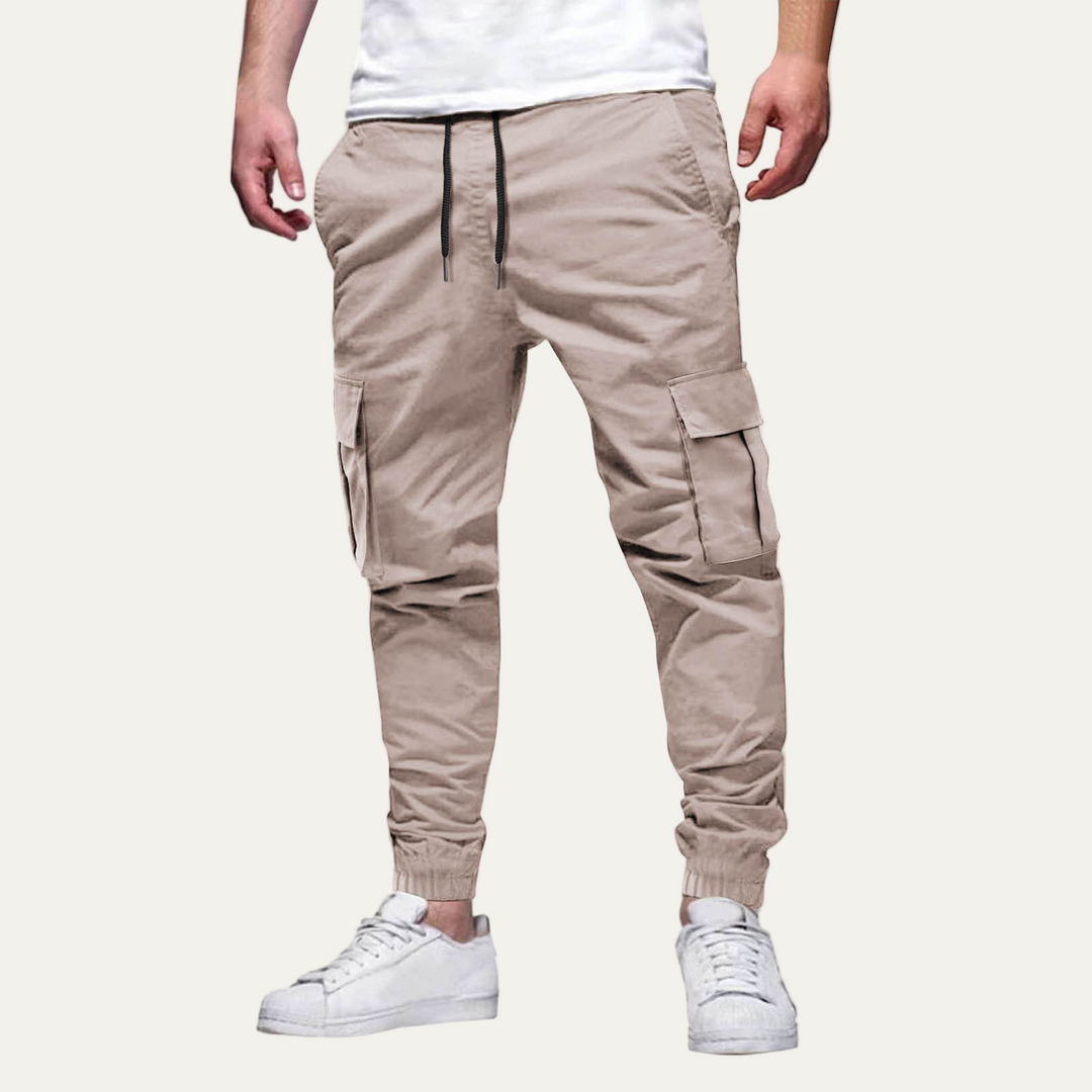Mens Cargo Jogger Pants Tapered Fit