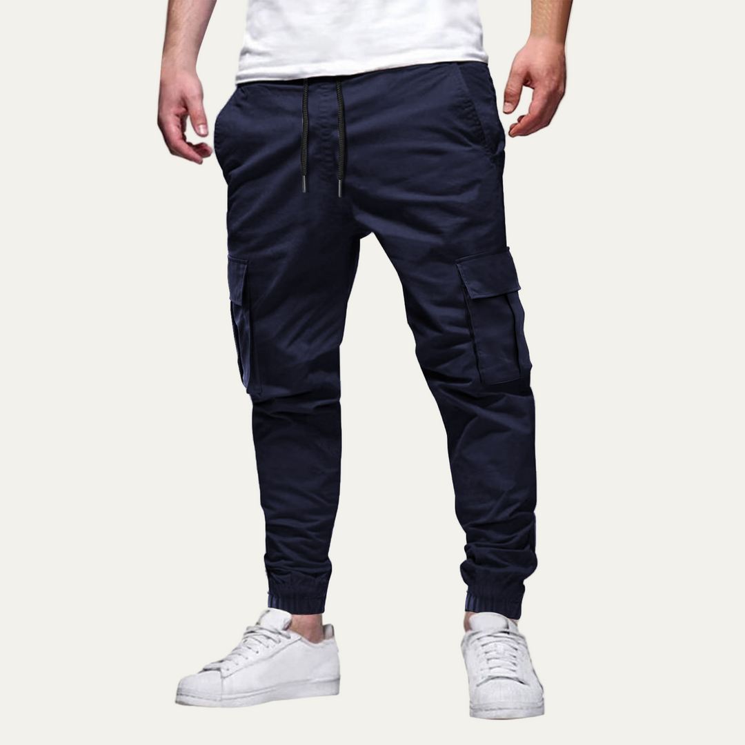 Mens Cargo Jogger Pants Tapered Fit