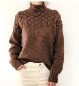 Womens Oversized Turtleneck Sweater Soft Knit