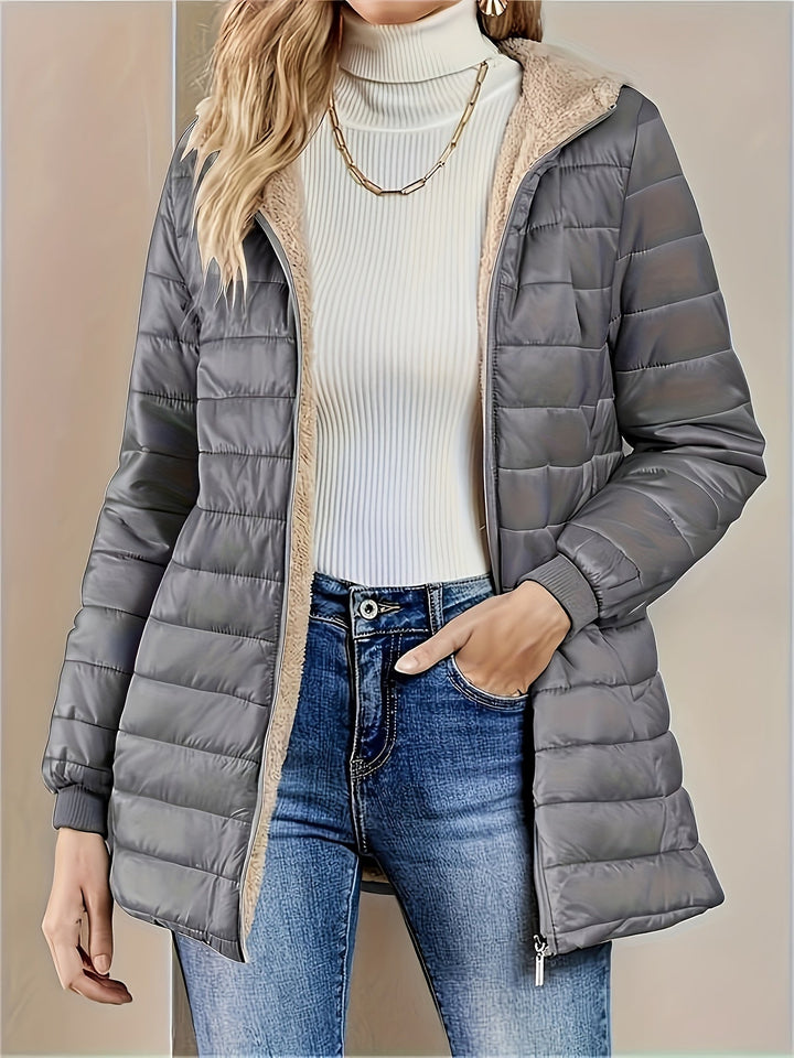 Womens Quilted Jacket Comfortable Insulated Warm Fit