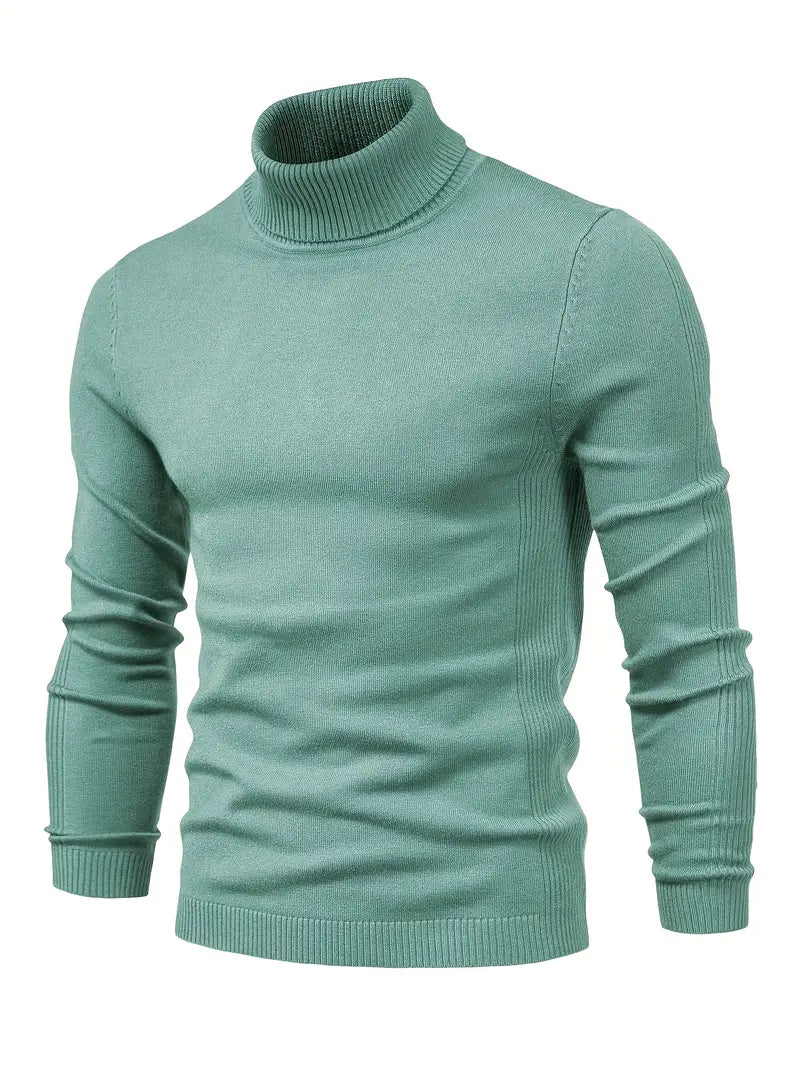 Mens Turtleneck Knit Jumper Refined Fit