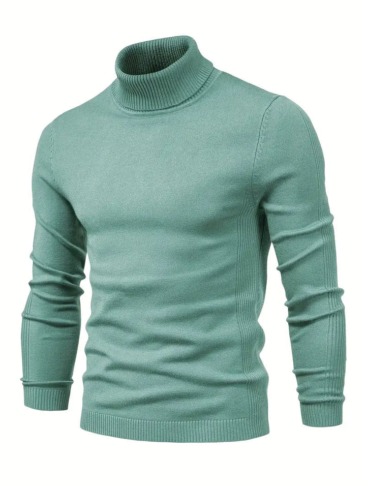 Mens Turtleneck Knit Jumper Refined Fit