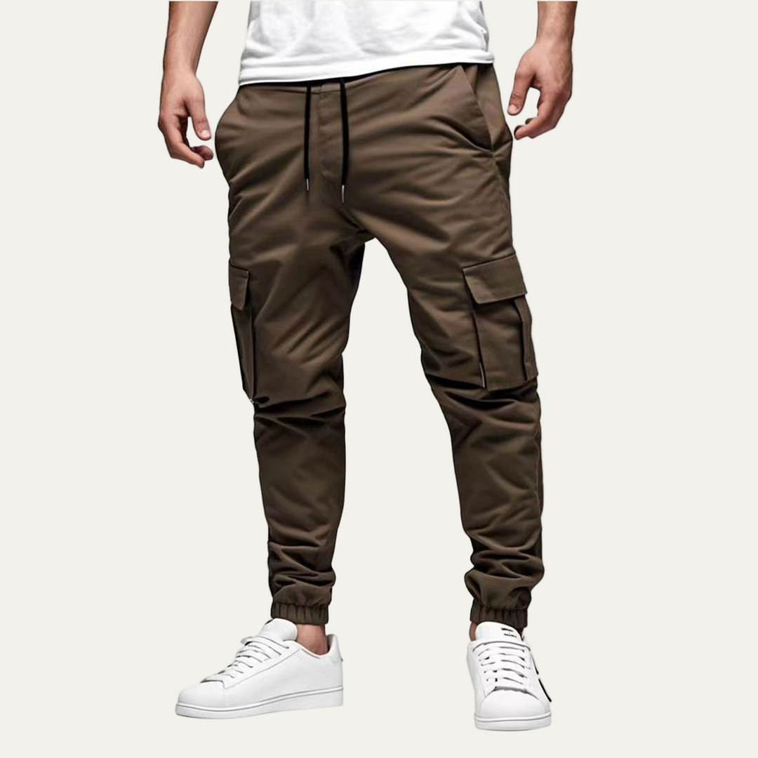 Mens Cargo Jogger Pants Tapered Fit