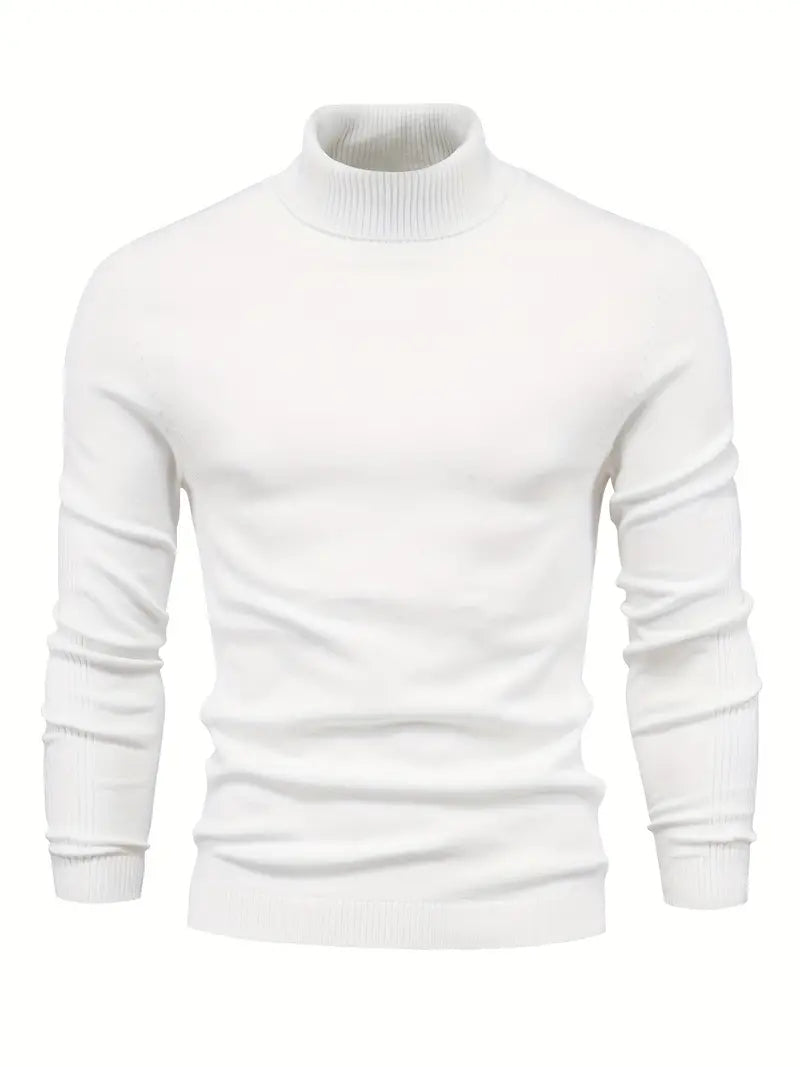 Mens Turtleneck Knit Jumper Refined Fit