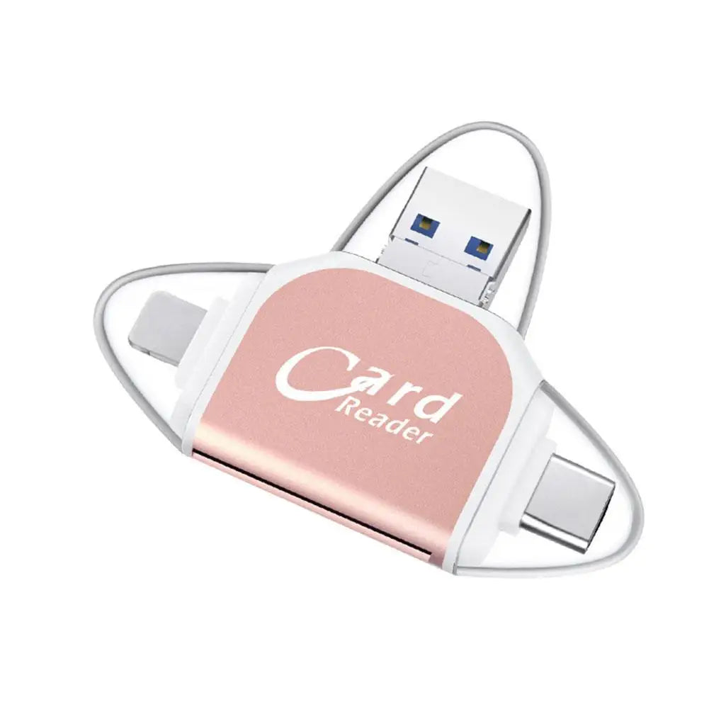 Universal 4-in-1 Memory Card Reader Compact Portable