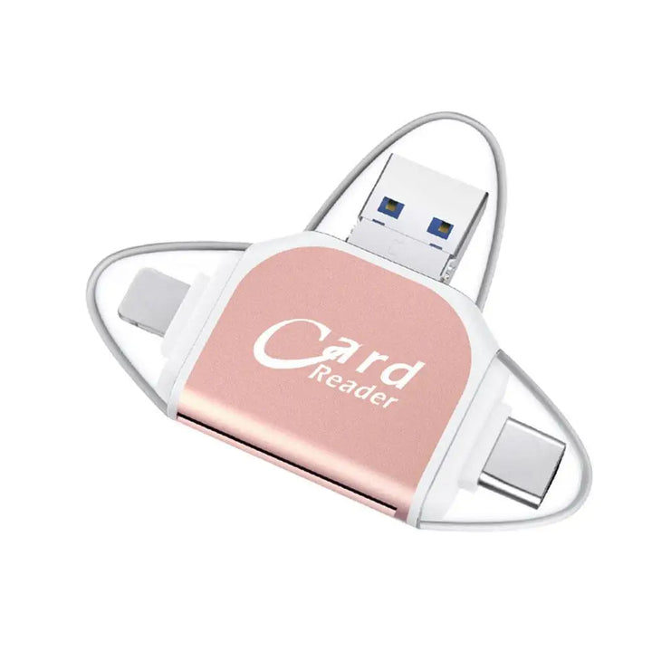 Universal 4-in-1 Memory Card Reader Compact Portable