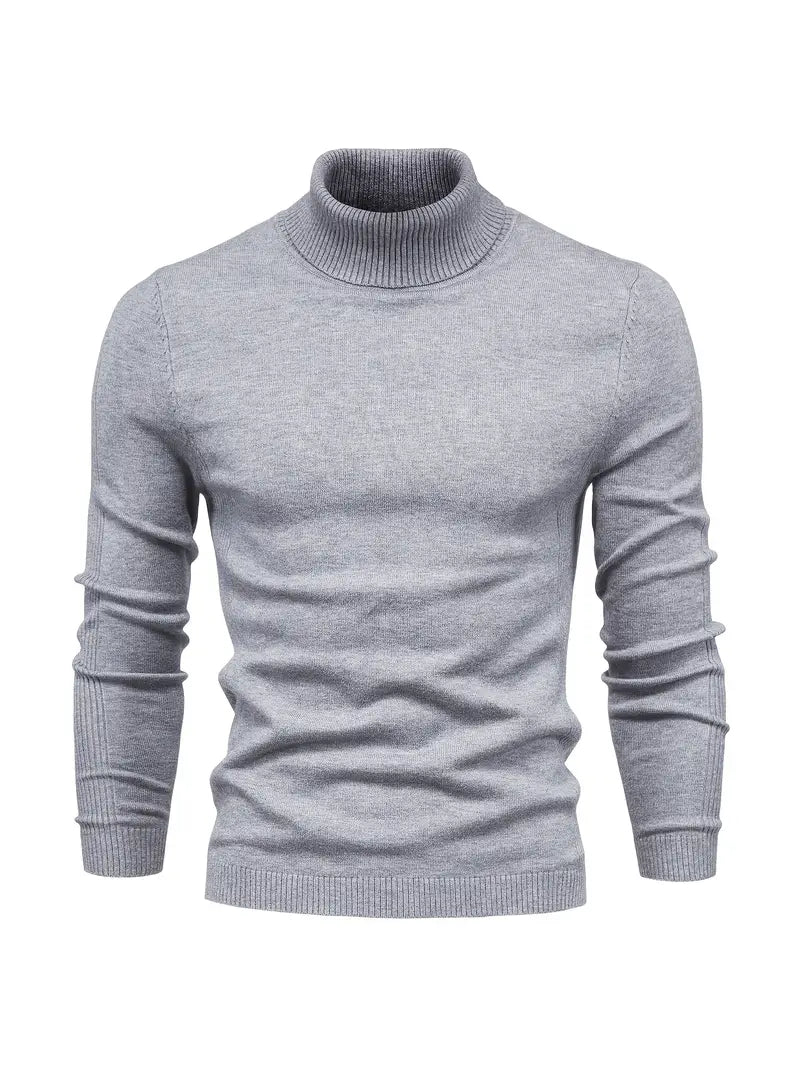 Mens Turtleneck Knit Jumper Refined Fit