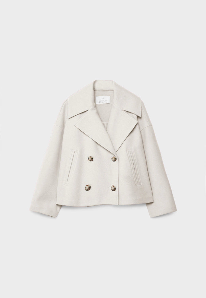 Womens Cropped Jacket Double Breasted Tailored Fit
