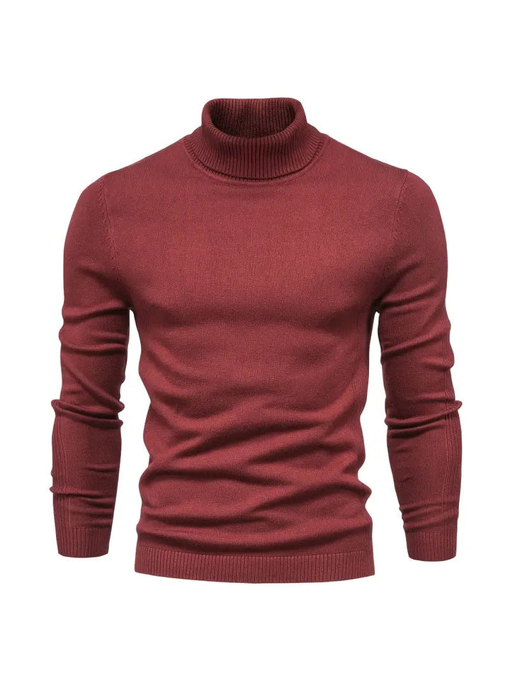 Mens Turtleneck Knit Jumper Refined Fit