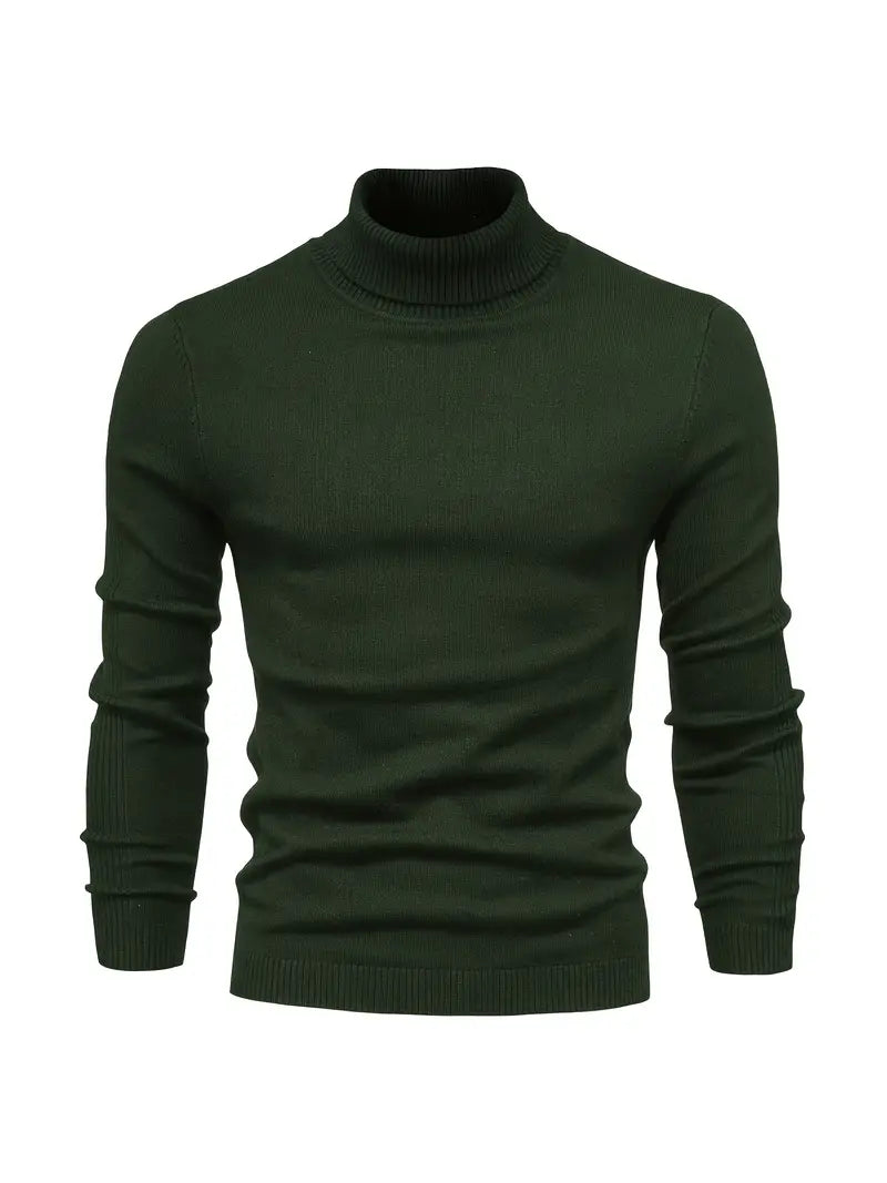 Mens Turtleneck Knit Jumper Refined Fit