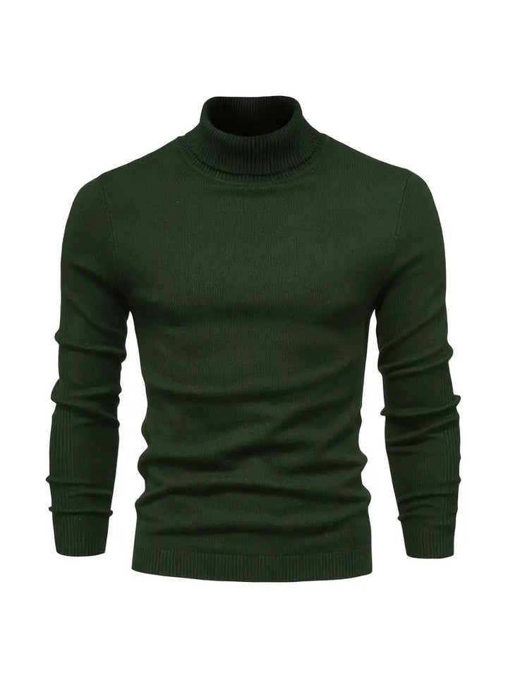 Mens Turtleneck Knit Jumper Refined Fit